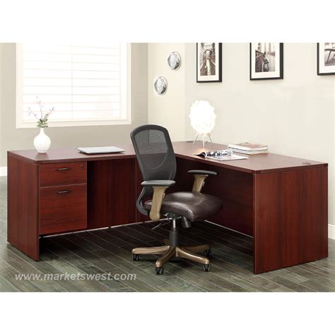 Sand the darkest, blotchy sections as you go and apply multiple coats until you achieve the finished, smooth look of an aged cherry or mahogany. L-Shape Desk 66x78, Cherry or Mahogany