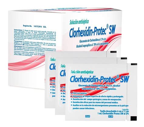 Granel 100 Pza Toallas Antiseptica Gluconato Clorhexidina 2 Ddmedical