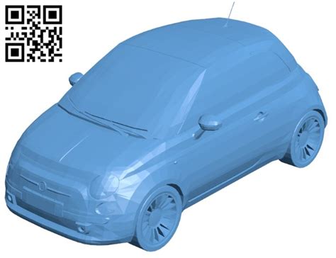 Car Fiat 500 2008 B008820 File Obj Free Download 3d Model For Cnc And