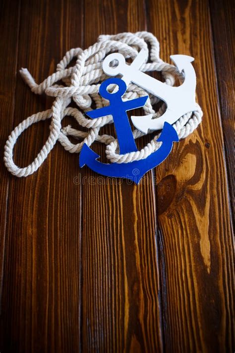 Wooden Decorative Anchor Stock Photo Image Of Anchor 90409760