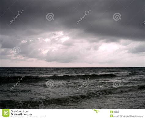 A Stormy Evening On The Ocean Stock Photo Image Of Splash