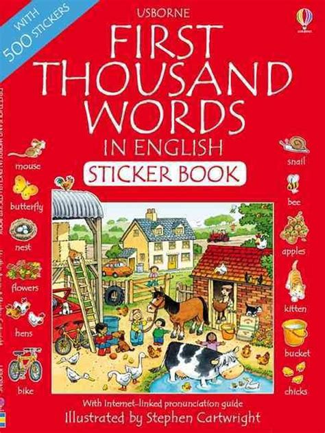1000 Parole Più Usate In Inglese - First 1000 Words in English Sticker Book by Heather Amery, Paperback