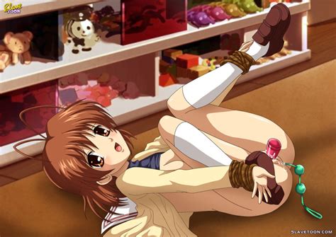 rule 34 anal beads bondage bottomless brown hair clannad clothing furukawa nagisa slavetoon