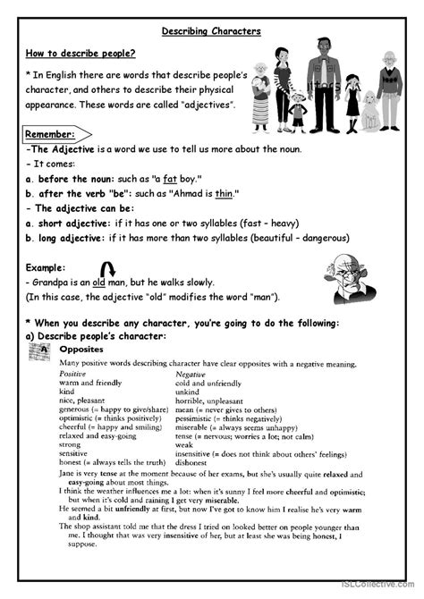 Describing Peoples Appearance English Esl Worksheets Pdf And Doc