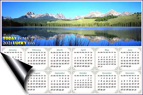2021 Magnetic Calendar Calendar Magnets Today Is My Lucky Day