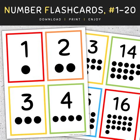 Number Flashcards 1 20