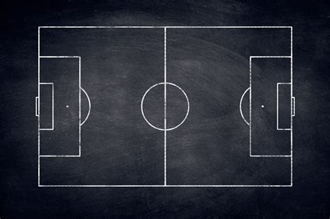 Soccer Field On Chalkboard Stock Photo Download Image Now Istock