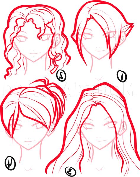 How To Draw Anime Hair Step By Step Drawing Guide By Dawn
