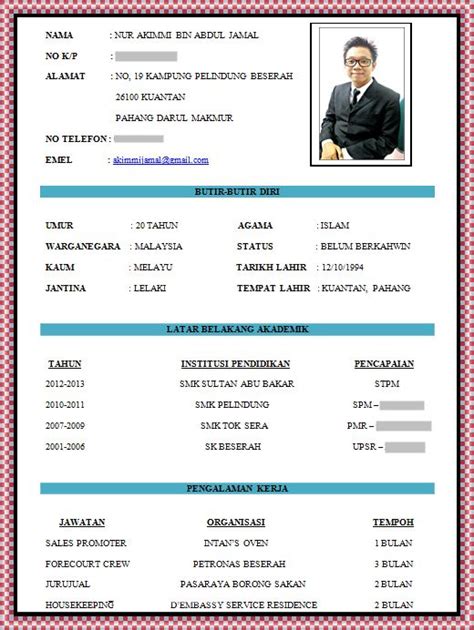Perkongsian surat resignation letter notis sebulan dan 24 jam pelbagai alasan berhenti. Resume Bahasa Melayu Yang Baik - The Resume Sample Is ...