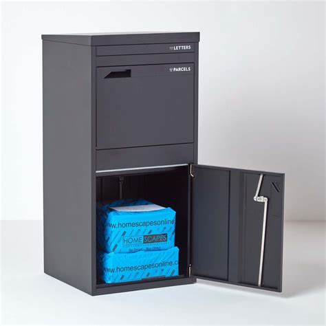 Extra Large Front And Rear Access Black Smart Parcel Box