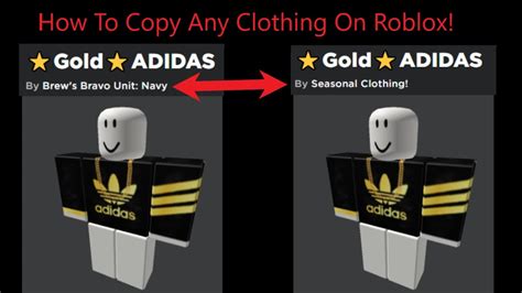 Roblox Clothes Copier How To Copy Roblox Clothing Free Youtube