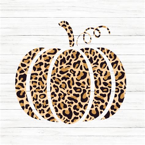 Commercial Use Leopard Print Pumpkin Svg Halloween Leopard Etsy
