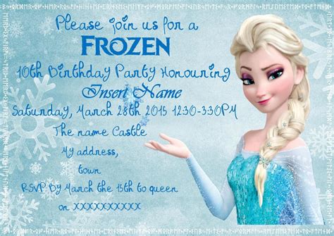 Find customizable frozen invitations of all sizes. Frozen Invite- free printable | Frozen birthday ...