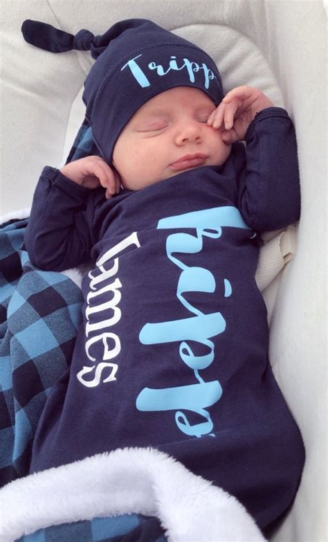 Personalized Boy Coming Home Outfit Newborn Baby Boy Clothes Etsy