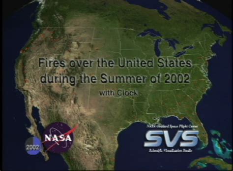 Svs Fires Over The United States During The Summer Of 2002 With Clock