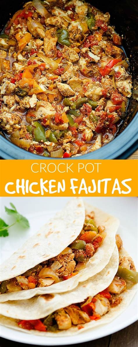 Crock Pot Chicken Fajitas Healthy Meals Recipe