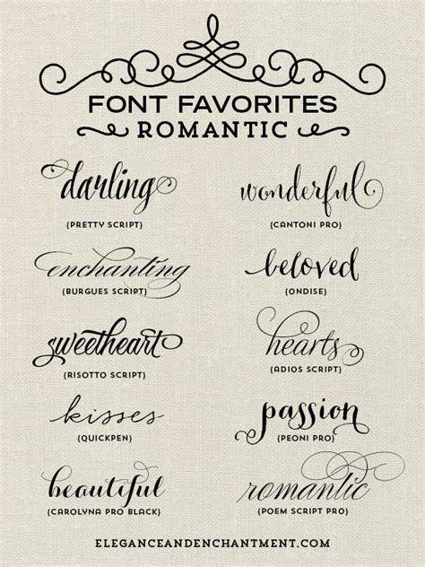Font Favorites Romantic
