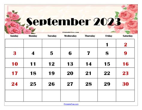 Free September 2023 Calendar Printable Pdf Templates