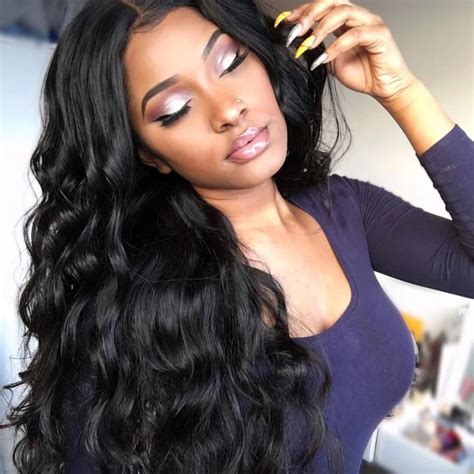 Density Brazilian Hair Lace Frontal Wig With Baby Hair Body