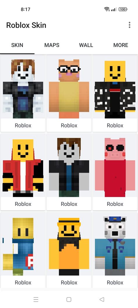 Roblox Skins For Minecraft Pe Apk For Android Download