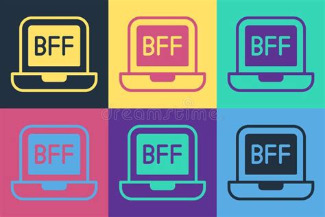 Pop Art Bff Or Best Friends Forever Icon Isolated On Color Background