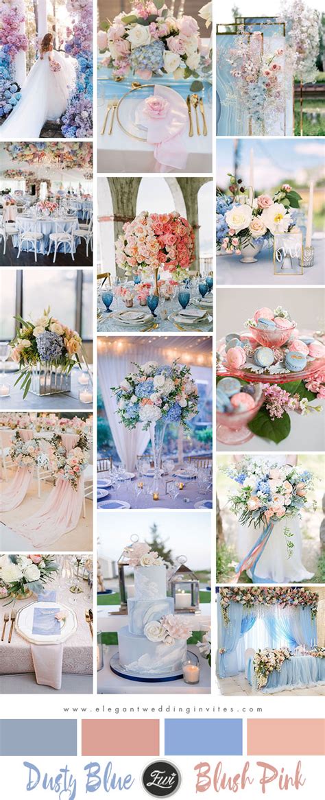 30 Dreamy Dusty Blue And Blush Wedding Color Combo Ideas For 2020