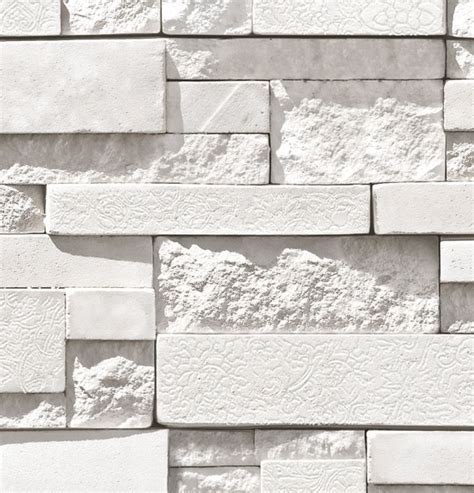 Free Download 3d Faux White Stone Brick Wallpaper By Interiortogo On