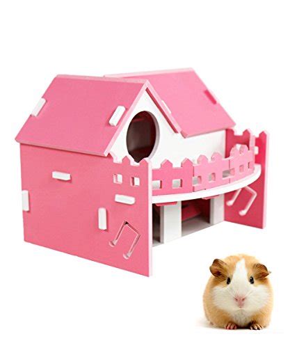 Buy Hkim Hamster Villa Wood Hideout House Wooden Living Hut Cabin Play