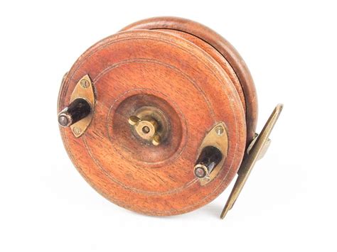 Un Named 4″ Wooden And Brass Starback Centrepin Reel Vintage Fishing Tackle