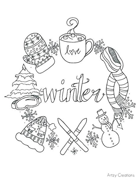 Crayola Coloring Pages Winter At Free