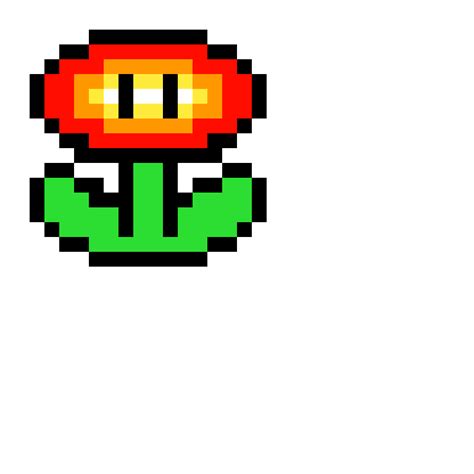 Super Mario Fire Flower Pixel Julia For