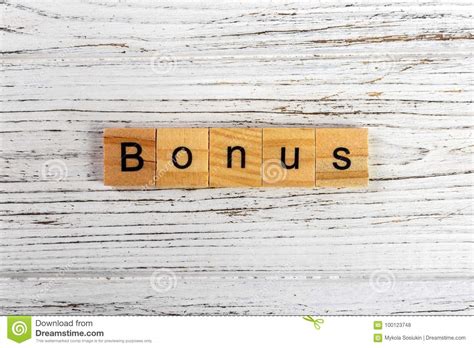 Bonus Word Made With Wooden Blocks Concept Stock Photo Image Of