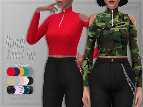 The Sims Resource Trillyke Numb Ribbed Top