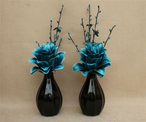 Check out our dark teal flowers selection for the very best in unique or custom, handmade pieces from our shops. ARTIFICIAL (SET OF 2) SILK TEAL DRAGON FLOWERS IN BLACK ...
