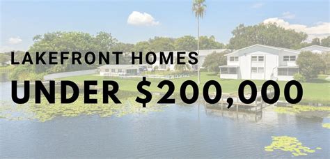 Lakefront Homes Or Sale Under 200000 The Stones Real Estate Firm