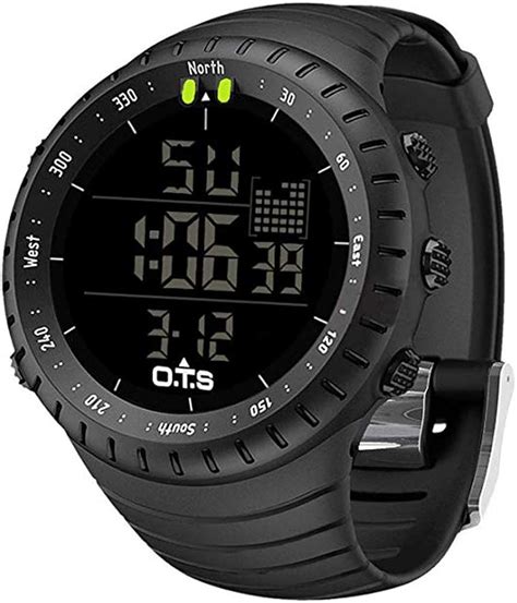 Palada Mens Digital Sports Watch Waterproof Tactical Watch With Led