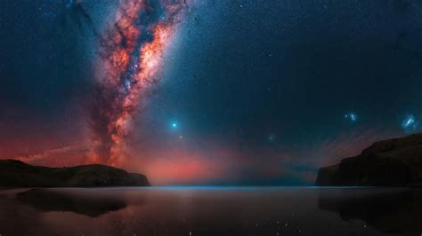 1920x1080 Milky Way Rises At A Remote Bay Near Christchurch 4k Laptop