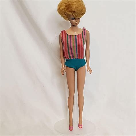 Vintage Barbie Bubblecut Blonde Straight Leg Tagged Swimsuit Etsy