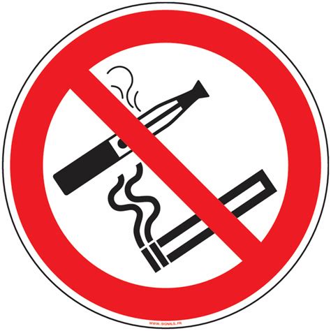 Panneau Interdiction De Vapoter Et Fumer Signals