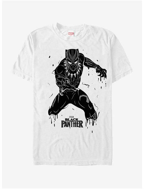 Marvel Black Panther 2018 Drip Pattern T Shirt White Hot Topic