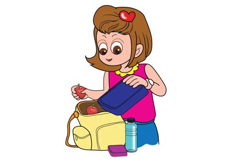 Mom Packing Lunch Box Stock Vectors Istock