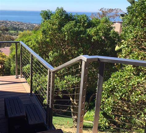 Factory assembled and finished rail sections. Steel Cable Railing Systems - San Diego Cable Railings