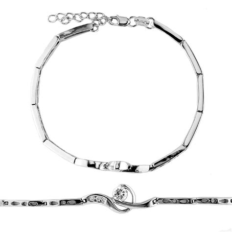 Silver N Style Silver Bracelets Sterling Silver With Cubic Zirconia