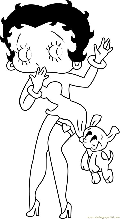 betty boop    pet coloring page  kids  betty boop printable coloring pages