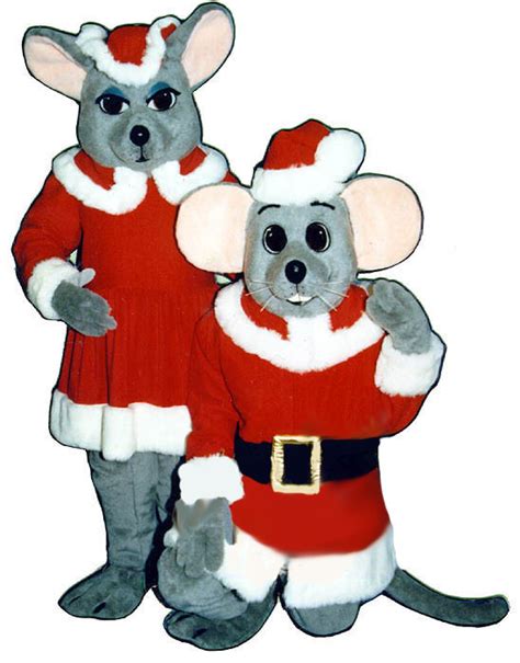 Male Christmas Mouse Mascot Fantasy Costumes