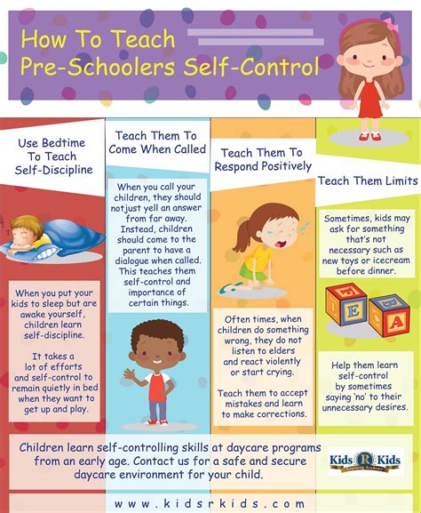 How To Teach Pre Schoolers Self Control Infographic Teaching Kids
