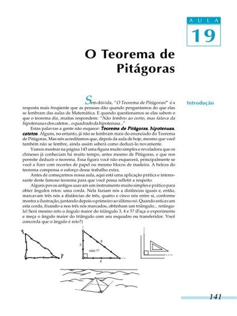 19 O Teorema De PitÃ¡goras Br