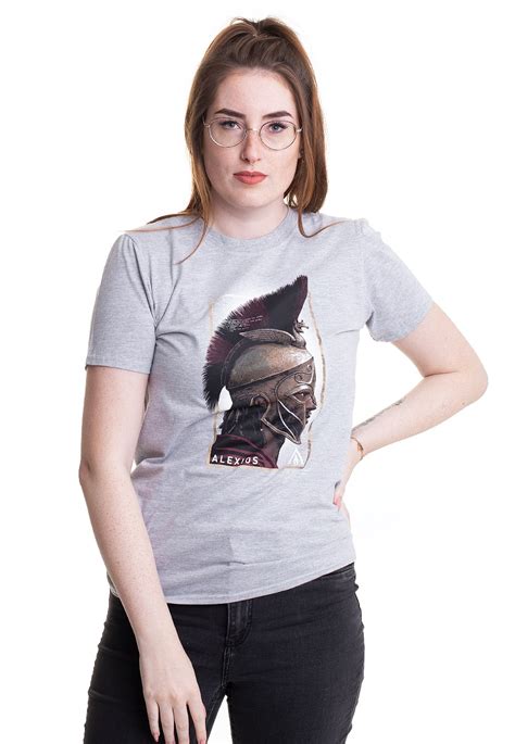 Assassins Creed Odyssey Alexios Side Grey Melange T Shirt