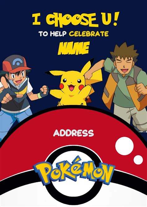 Free Pokemon Birthday Invitations Web Check Out Our Pokemon Birthday