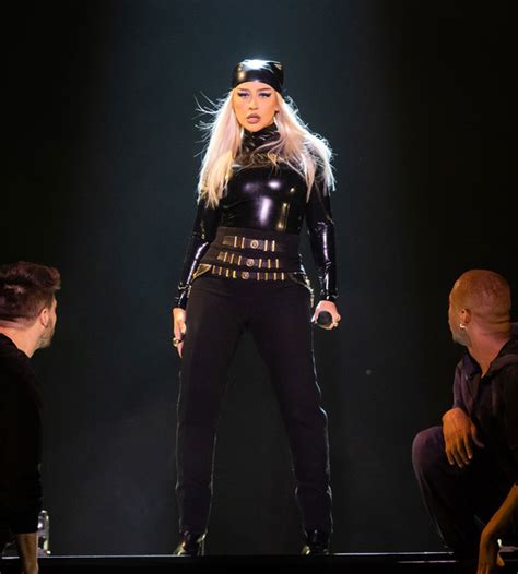 Christina Aguilera Channels Catwoman In Sexy Latex Jumpsuit For Las